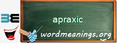 WordMeaning blackboard for apraxic